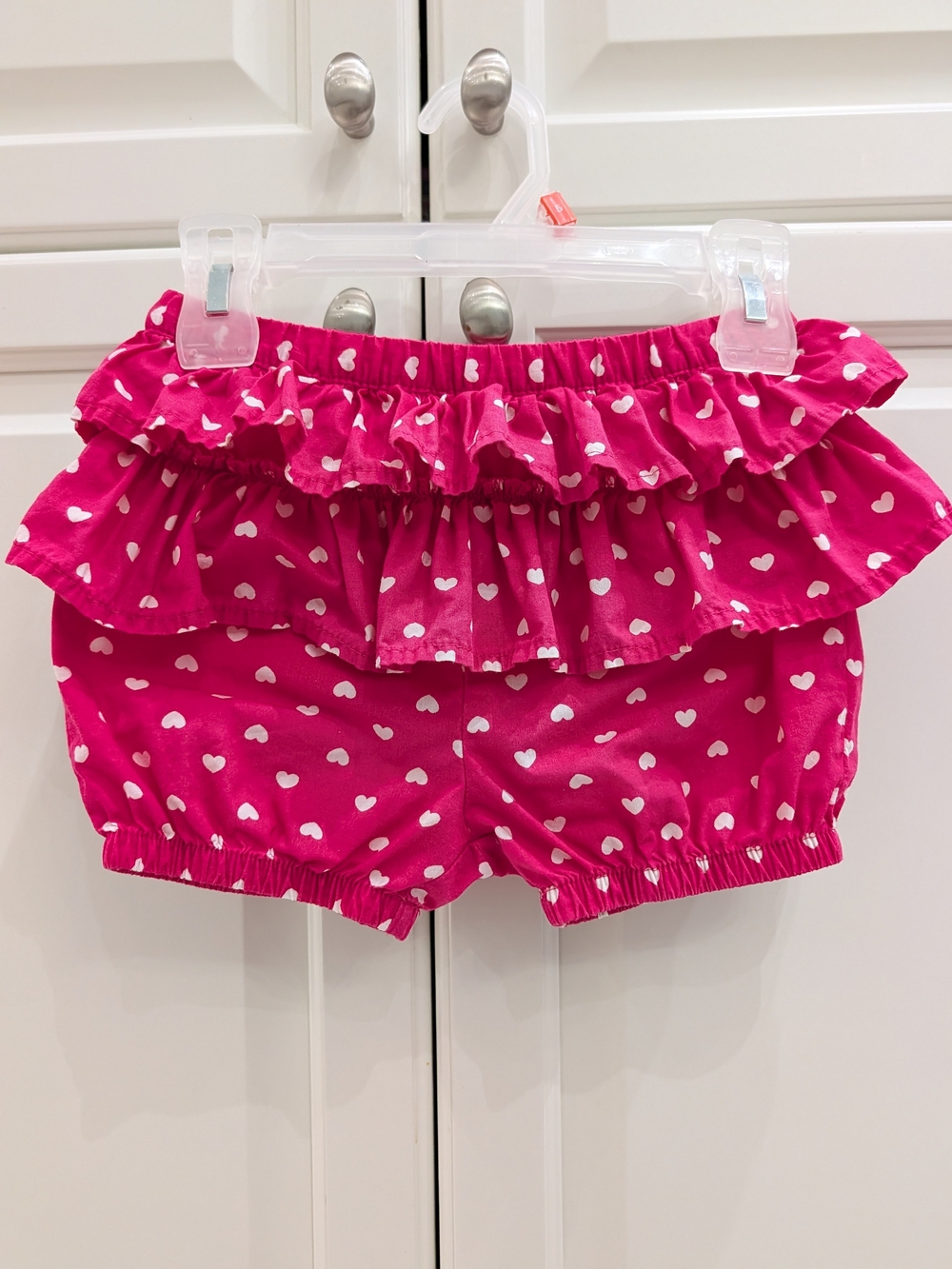 5/$20 George Pink Heart Ruffle Shorts – 12-18M